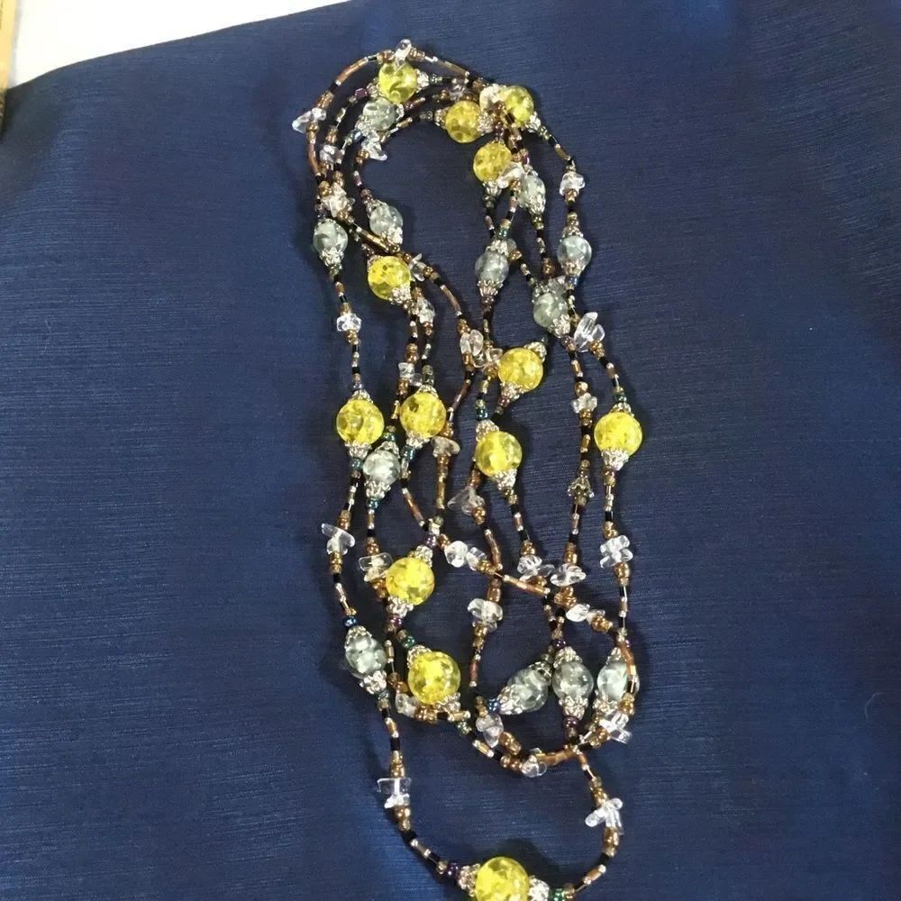 Set of 2 Long Beaded Necklaces - Picture 6 of 7